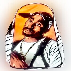 Tupac Graphic Print Backpack